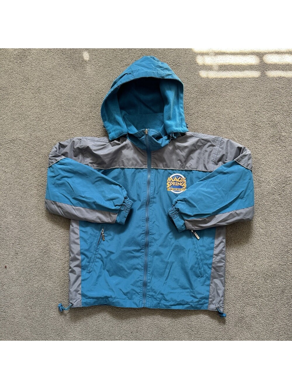 Vintage Magic Springs Theme Park Reversible Jacket Windbreaker USA Made Size XS